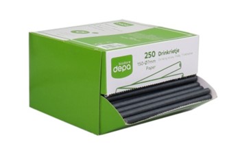 Strohhalme schwarz 15cm - 500 St.